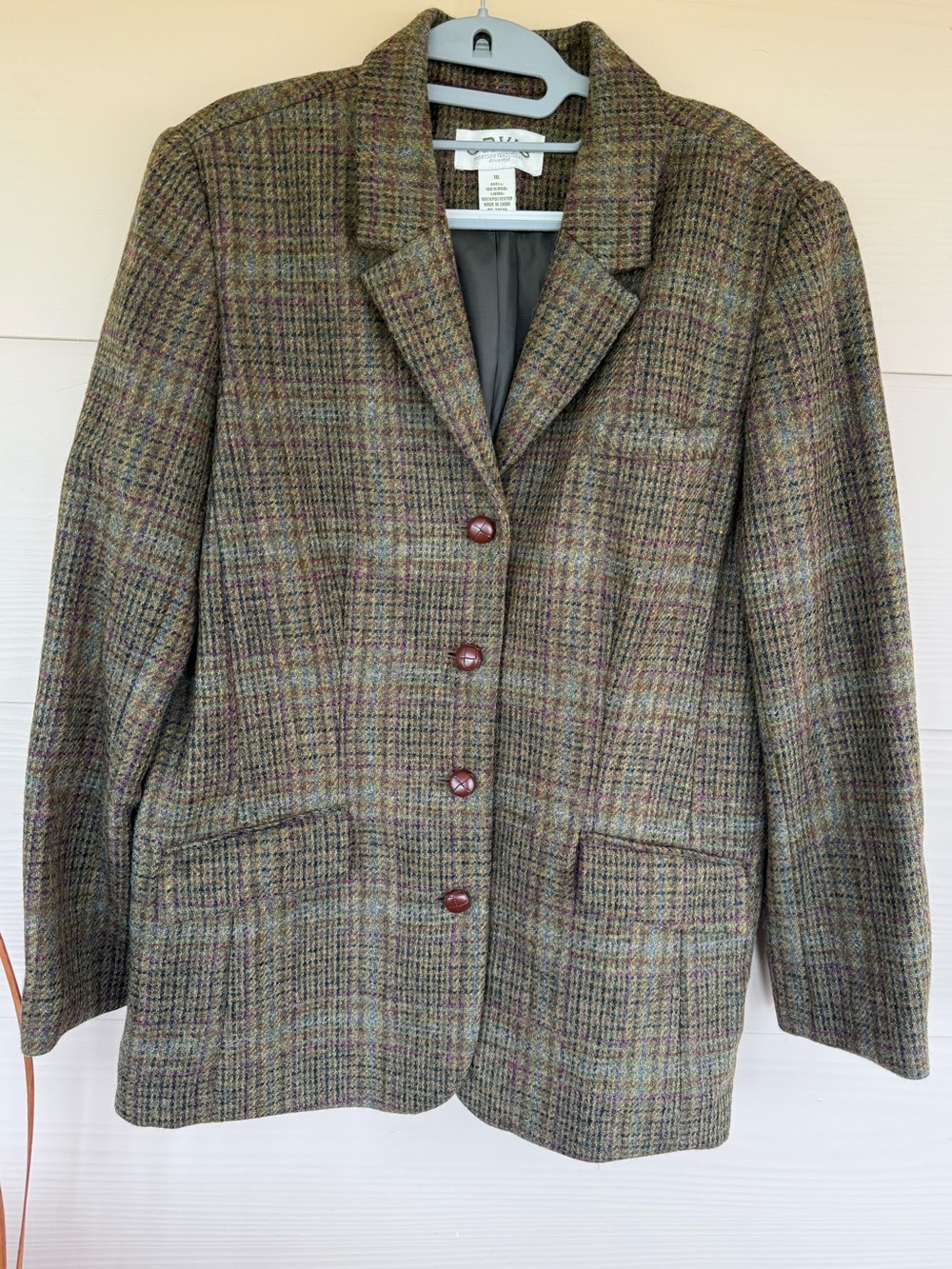 Orvis Vintage Plaid Wool Blazer